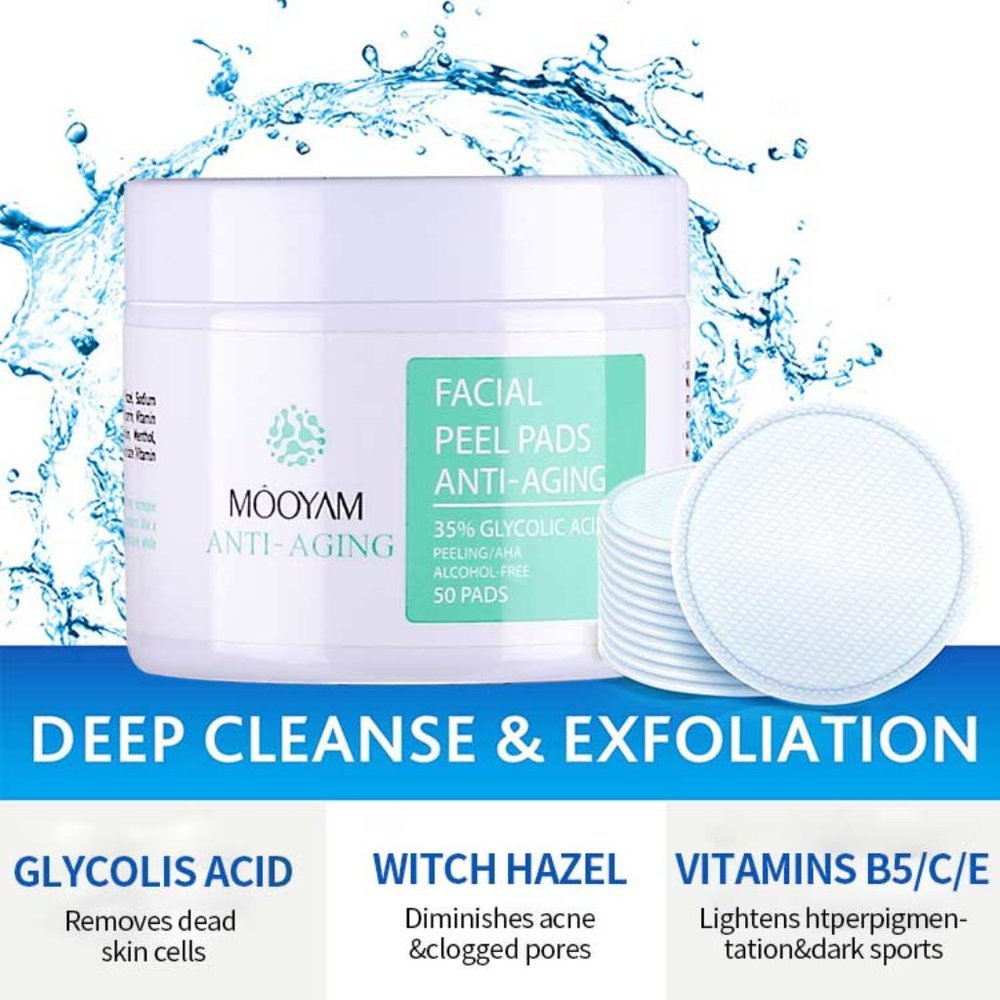 Glycolic Acid 35% Facial Exfoliating Peel Pads